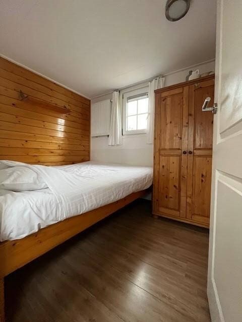 De slaapkamer van het tinyhouse Mosk.
