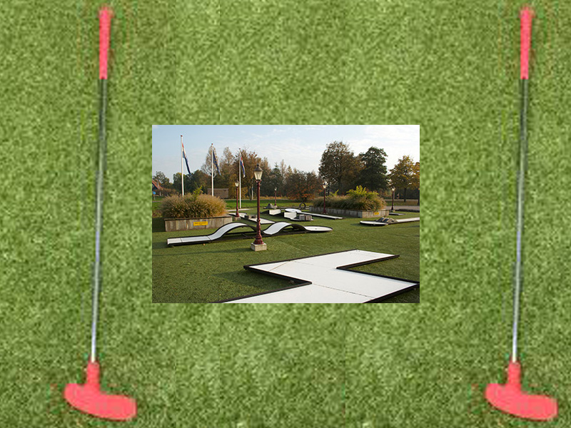 Ga de uitdaging aan bij de midgetgolf baan in Tolbert.