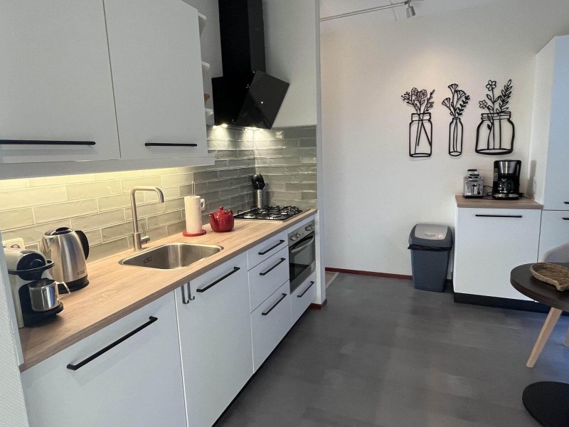 Moderne, luxe en ruime keuken.
