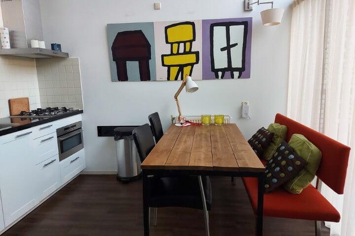 Ook de 4persoons keuken is met smaak ingericht.